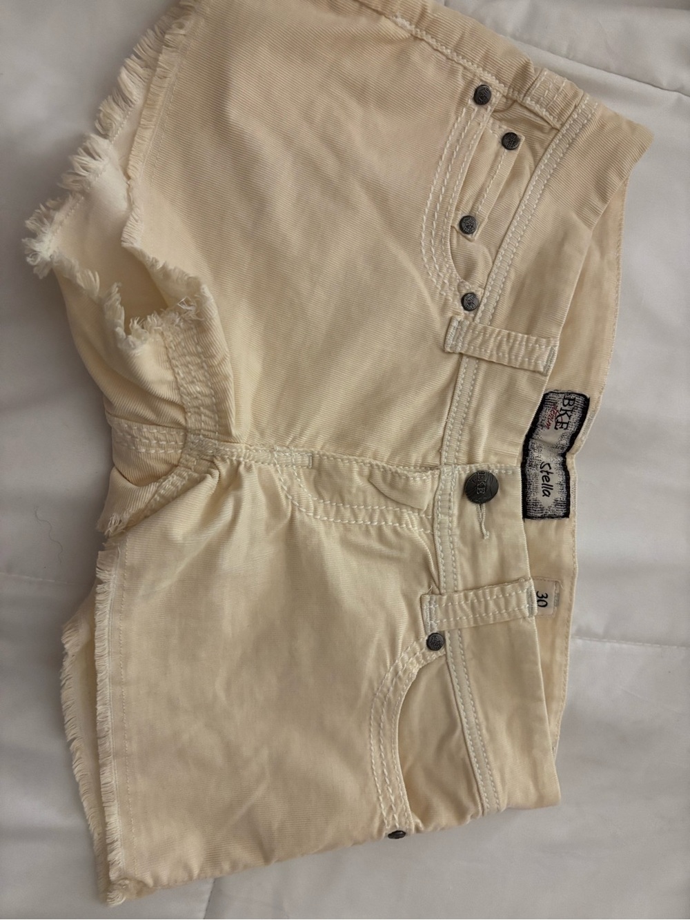 BKE Stella Cream Corduroy Shorts